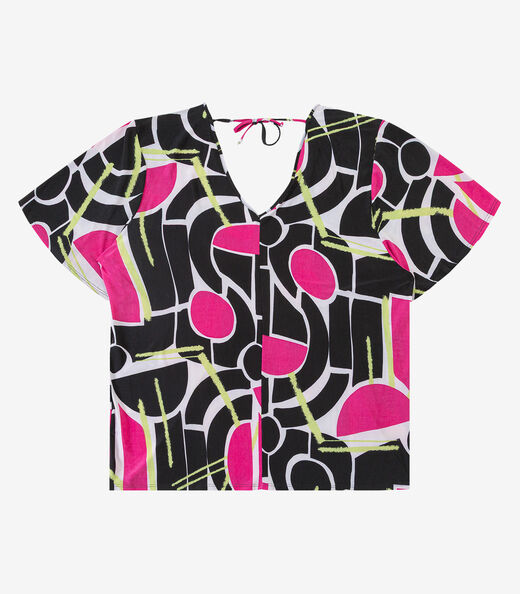 Blusa Feminina Plus Size Infinita Cor Preto