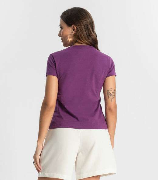 Blusa T-Shirt Feminina Estampada Select Roxo