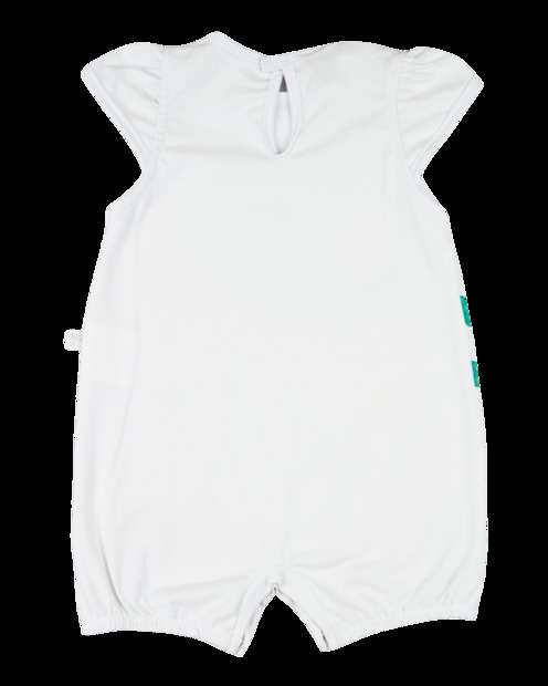 Macacão Bebê Menina Verão Sem Mangas Suedine Silk Screen Tucano e Flamingo - Bra