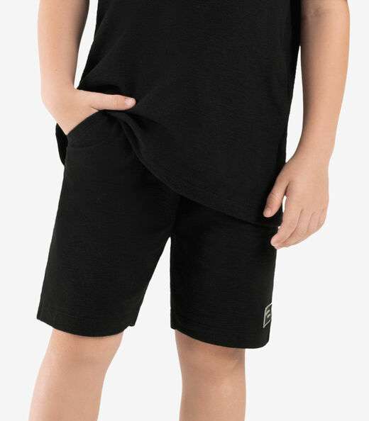 Bermuda Infantil Masculina Malhão Fruit Rovi Kids Preto
