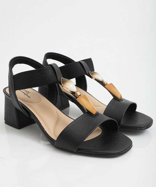 Sandália Feminina Salto Grosso Modare