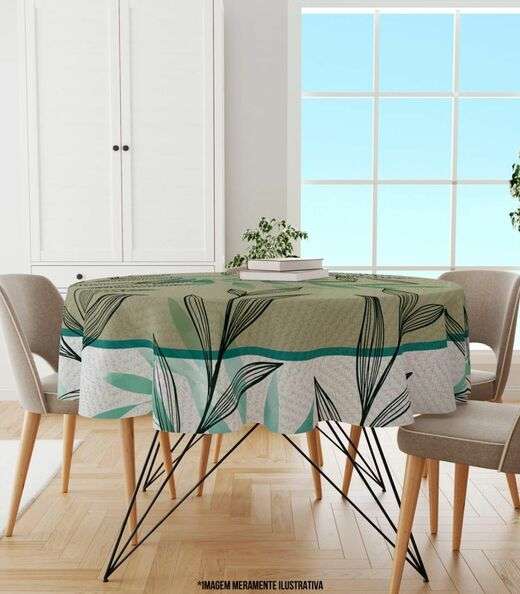 Image_Toalha De Mesa Redonda  Wevans Verde