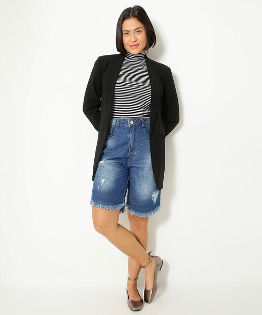 Blazer Feminino Social Alongado Marisa