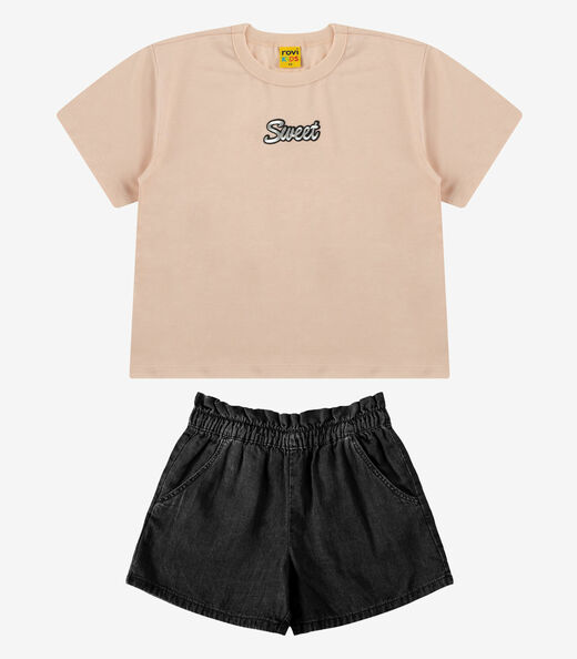Image_Conjunto Blusa com Shorts Menina Rovi Kids Rosa