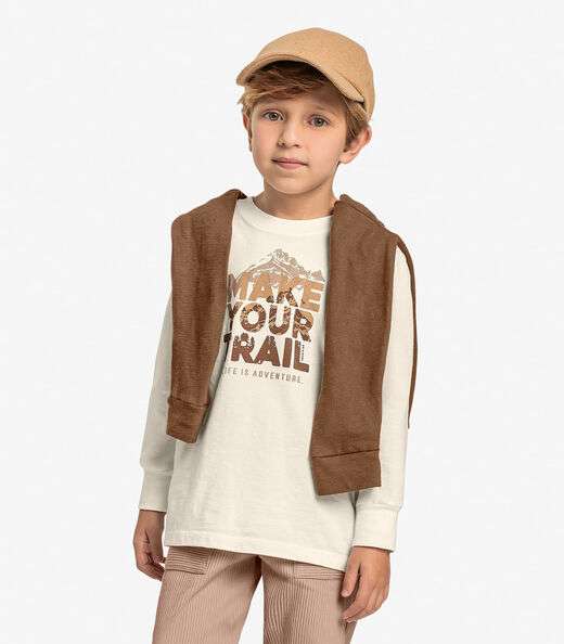 Conjunto Camiseta Com Calça Trick Nick Bege