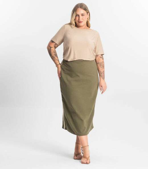 Blusa Feminina Manga Curta Secret Glam Marrom