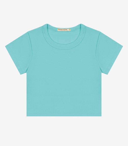 Image_Blusa Cropped Infantil Ribana Canelada Trick Nick Azul