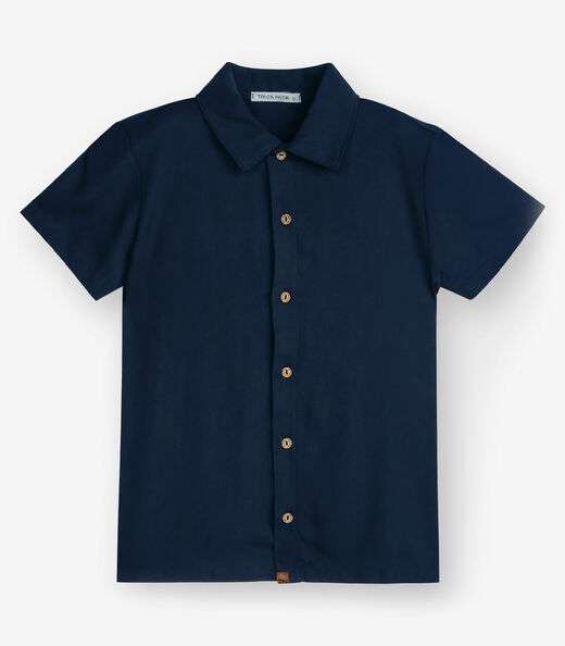 Camisa Viscose Sarjada Menino Trick Nick Azul