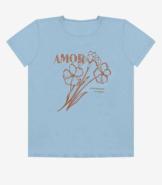 Image_Blusa Feminina Manga Curta Estampada Select Azul