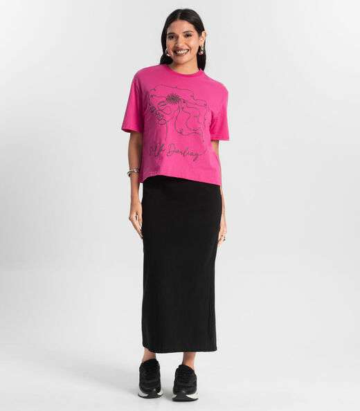 Blusa T-Shirt Feminina Rovitex Rosa