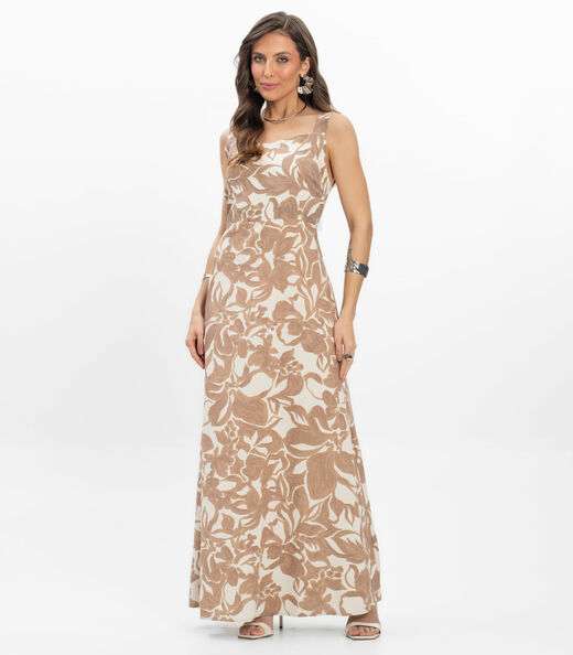 Image_Vestido Midi em Linho Feminino Endless Marrom