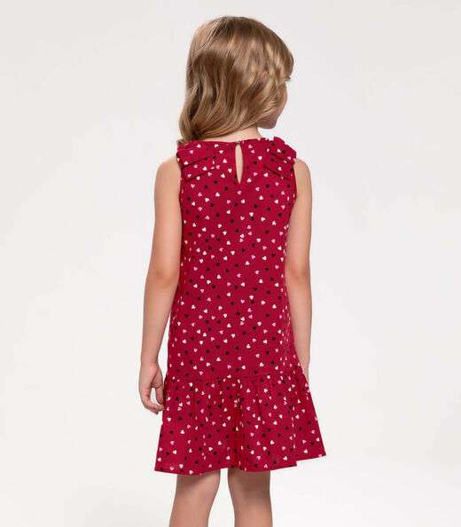 Vestido Infantil Com Laço Trick Nick Vermelho