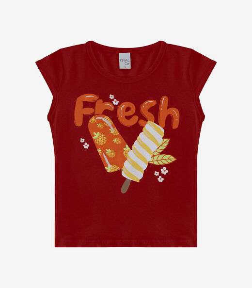 Blusa Feminina Infantil Infinita Cor Laranja