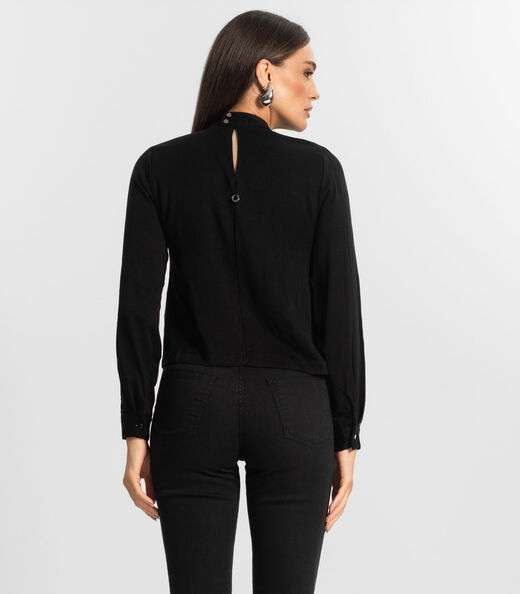 Blusa Feminina Manga Longa Endless Preto