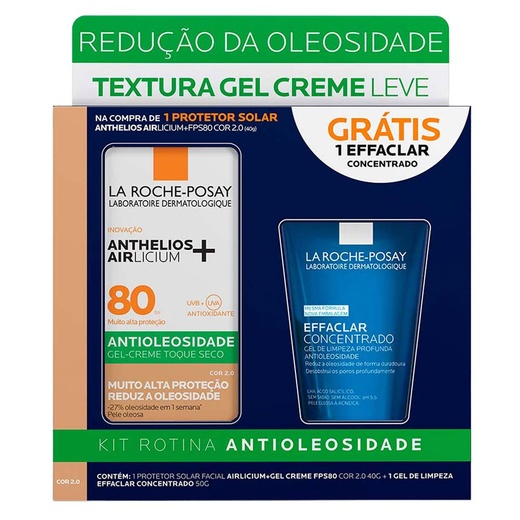 Image_La Roche Posay Rotina Antioleosidade Kit - Protetor Solar Facial com Cor FPS80 e