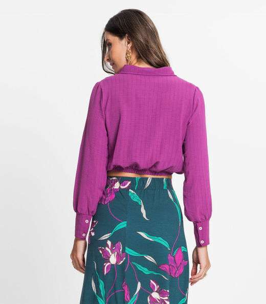 Camisa Feminina Manga Longa Rovitex Roxo
