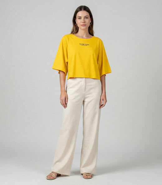 Image_Blusa Feminina Em Viscotorcion Infinita Cor Laranja