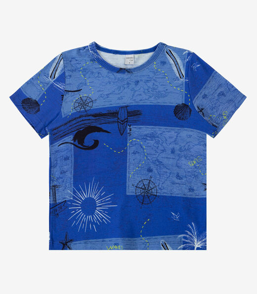 Camiseta Infantil Masculina Infinita Cor Azul