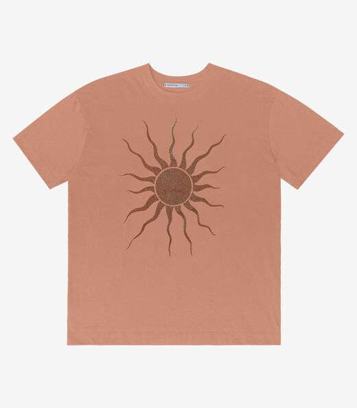 Blusa Feminina Manga Curta Sun Endless Marrom