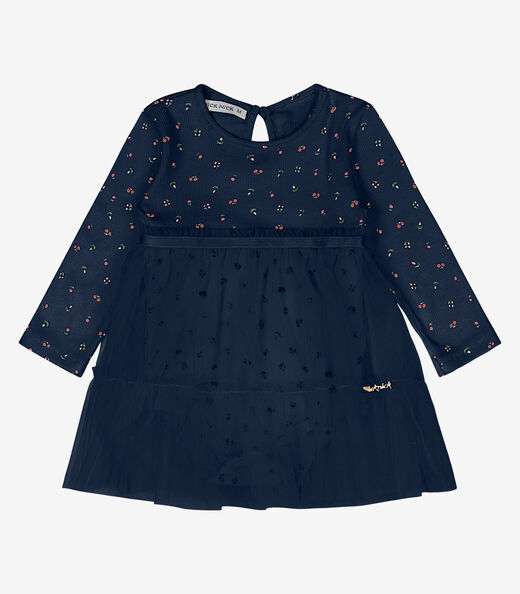 Image_Vestido Infantil Manga Longa Trick Nick Azul
