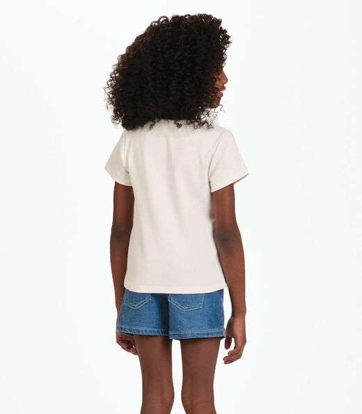 Conjunto Menina Blusa Com Shorts Trick Nick Bege