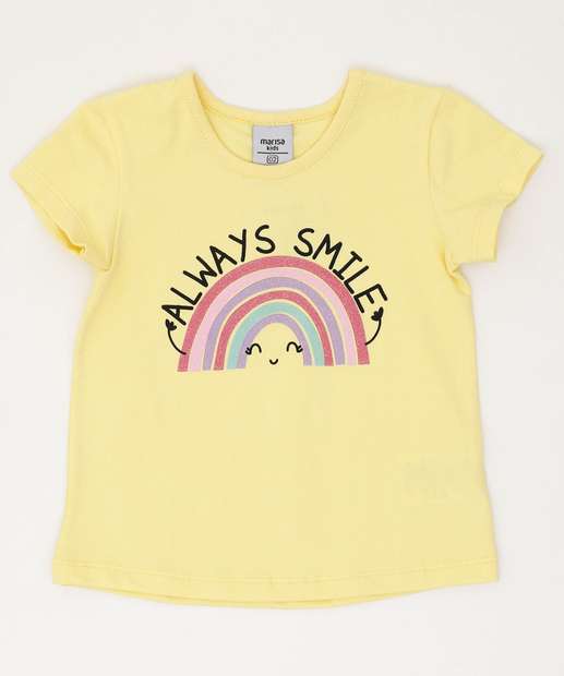 Conjunto Infantil Estampado Manga Curta Marisa Tam 1 a 3 