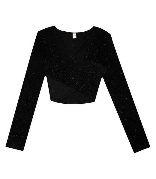 Blusa Feminina Em Ribana Canelada Lurex Rovitex Preto