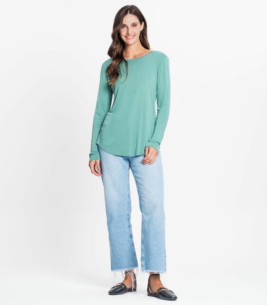 Blusa Feminina Manga Longa Rovitex Verde