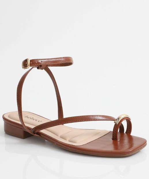 Image_Sandália Feminina Rasteira Bebecê Caramelo 