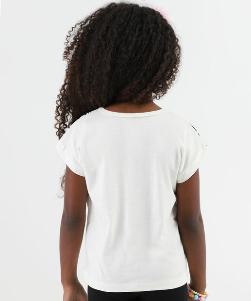 Blusa Infantil Estampa Hello Kitty Tam 4 a 10 Off White