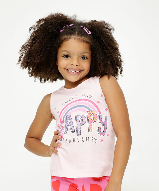 Regata Infantil Estampa Frase Tam 4 a 8