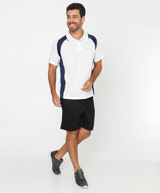 Camiseta Polo Masculina Fitness Marisa Branco