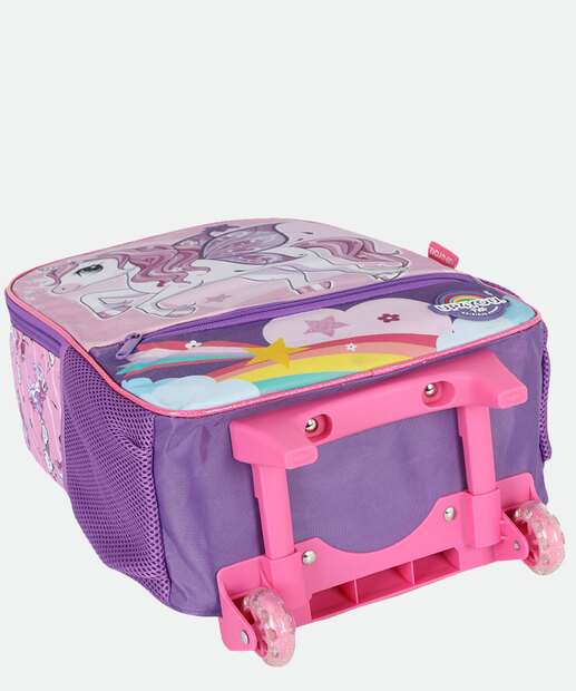 Mochila Mala Com Rodas Infantil Unicórnio Up4you