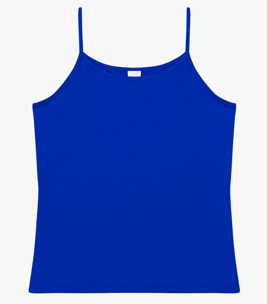 Image_Blusa de Alça Feminina Viscotorcion Básica Rovitex Azul
