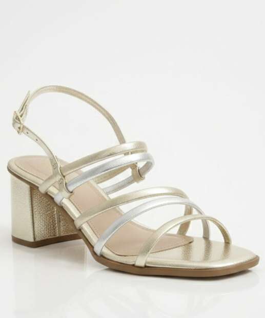 Image_Sandália Salto Grosso Feminina Metalizada