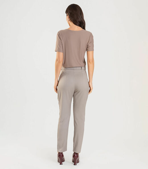 Blusa Feminina Manga Curta Dianna Marrom