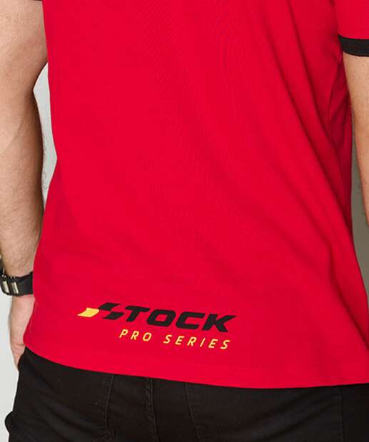 Polo Masculina Estampa Frontal Manga Curta Stock Car