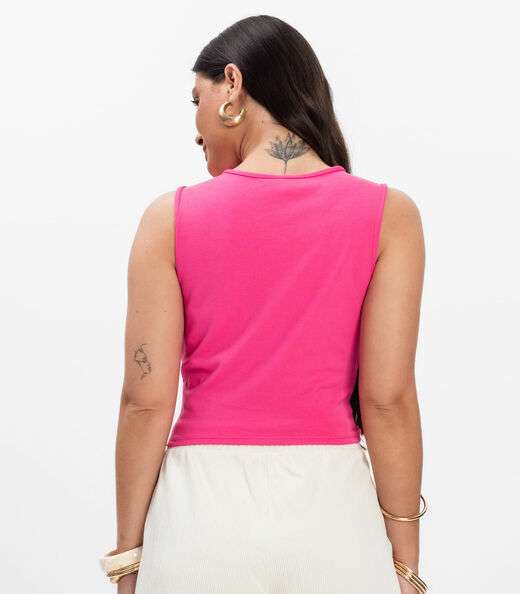 Regata Feminina em Ponto Roma Rovitex Rosa