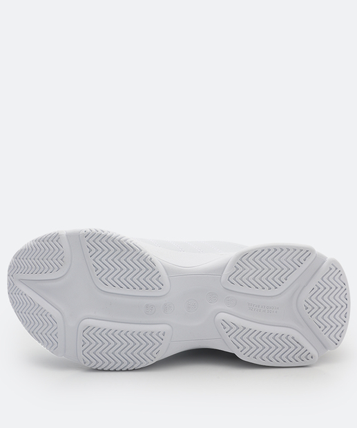 Tênis Feminino Casual Recorte Ramarim Branco