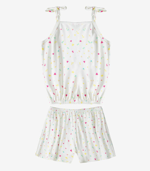 Conjunto Infantil Blusa de Alça e Short Select Branco