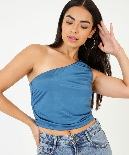 Blusa Cropped Feminina Ombro Só Marisa