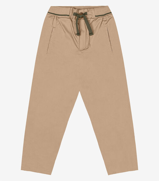 Calça Infantil Masculina Em Sarja Twill Trick Nick Marrom