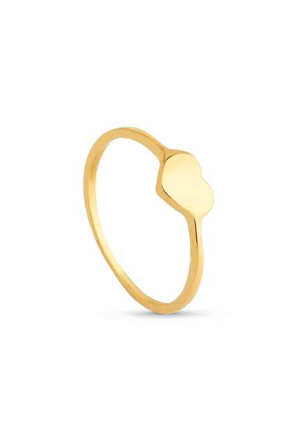 Image_Anel Semijoia Coração Liso Polido Banhado A Ouro 18K