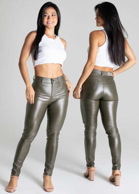Calça Resinada Sawary Cigarrete - 276516