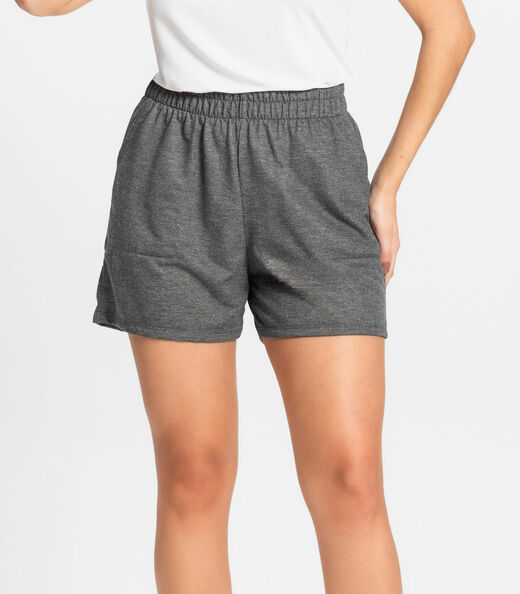 Shorts Moletinho Basic Rovitex Cinza