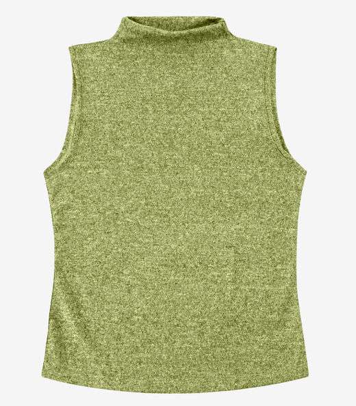 Regata Feminina com Gola Infinita Cor Amarelo