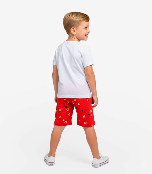Conjunto Infantil Camiseta e Bermuda Select Vermelho