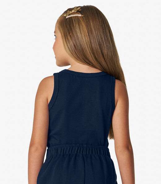 Regata feminina em Cotton Leve Trick Nick Azul Marinho