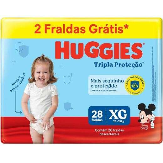 Fralda Huggies Tripla Proteção Meguinha (Xg) 28 Unidades