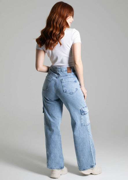 Calça Jeans Sawary Wide Leg Petit - 277876